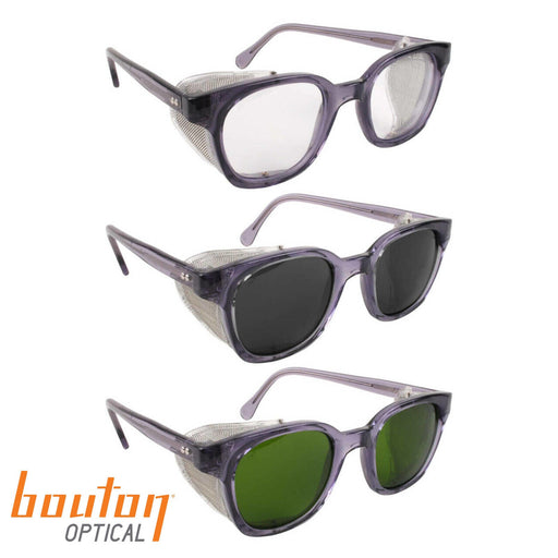 Bouton Traditional Spectacle, Full Frame Safety Glasses with Smoke Frame & Anti-Scratch Coating - BHP Safety Products