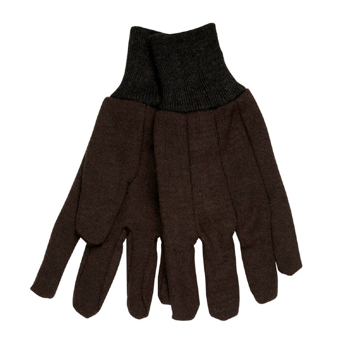 Brown Jersey Cotton Work Gloves, Mens Size Large, 4503P/SP - BHP Safety Products