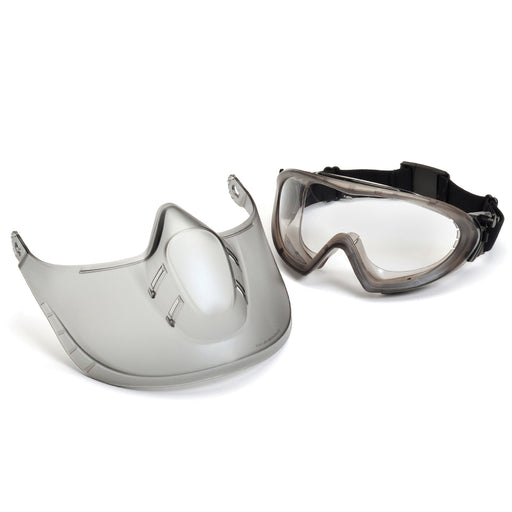 Capstone GG504TSHIELD Clear Goggle with H2X Anti-Fog Lens and Removable Face Shield - BHP Safety Products