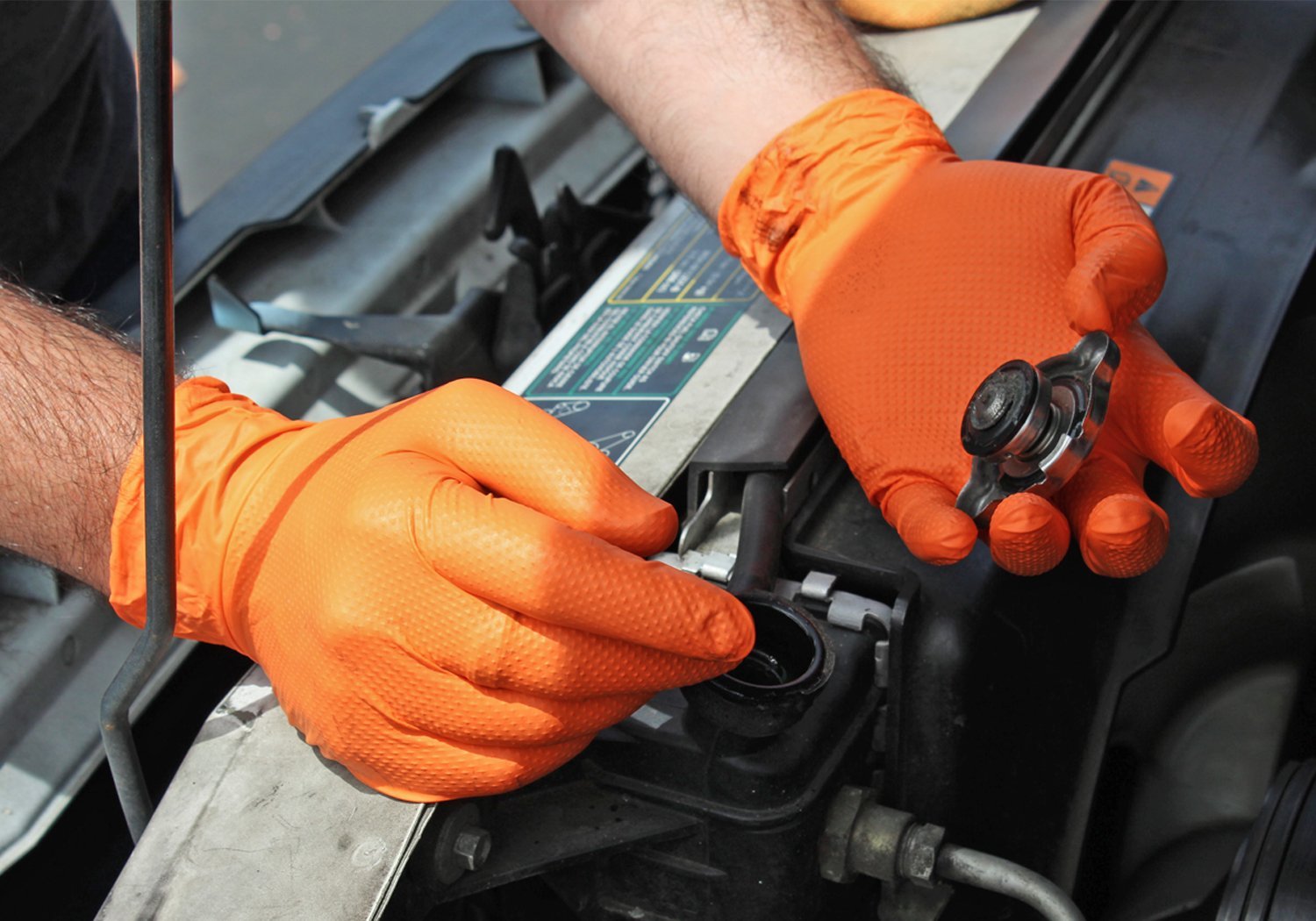 CATCH Nitrile Disposable Gloves with Pyramid Grip Texture, Industrial