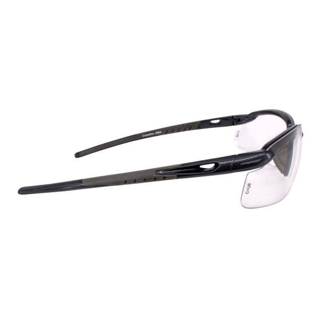 Crossfire Sniper Safety Glasses - Indoor/Outdoor Lens With Shiny Pearl Gray TR90 Frame