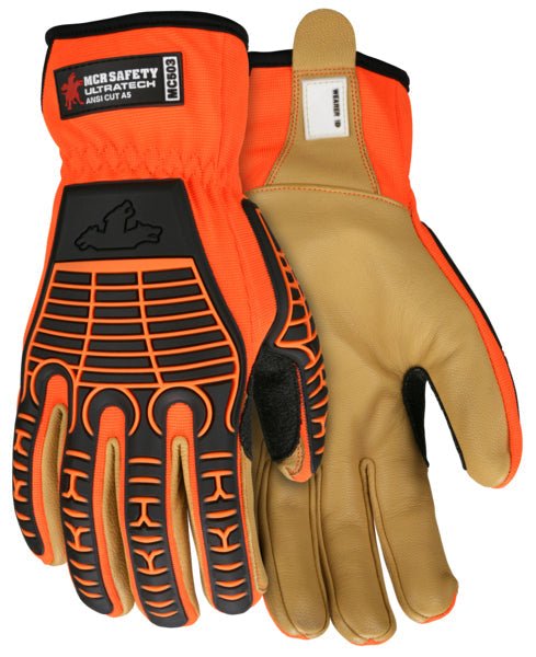 Cut & Back of Hand Protection - MC503 UtraTech Mechanics Glove with TPR Back of Hand Protection, Cut A5 - BHP Safety Products