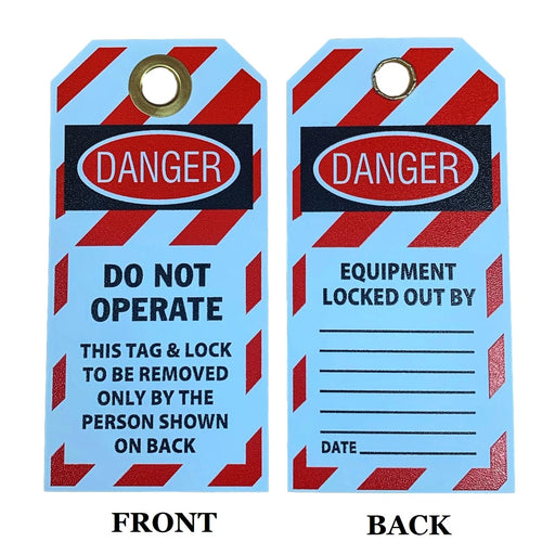 "Danger Do Not Operate" 6"x3" Lockout Tag with Brass Grommet - BHP Safety Products