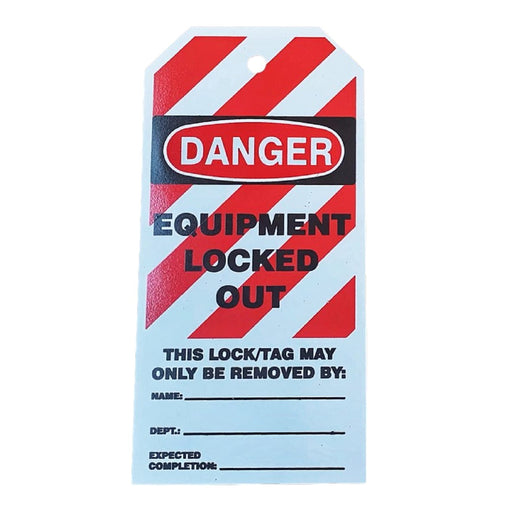 "Danger Equipment Locked Out" 6"x3" Lockout Tag - BHP Safety Products