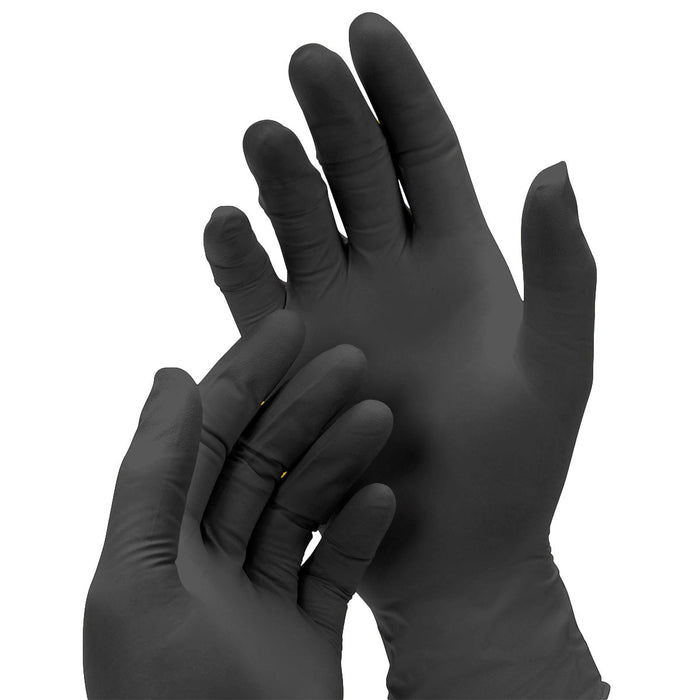 Dark Light Nitrile Exam, Powder Free Gloves, Black, 9 mil - BHP Safety Products