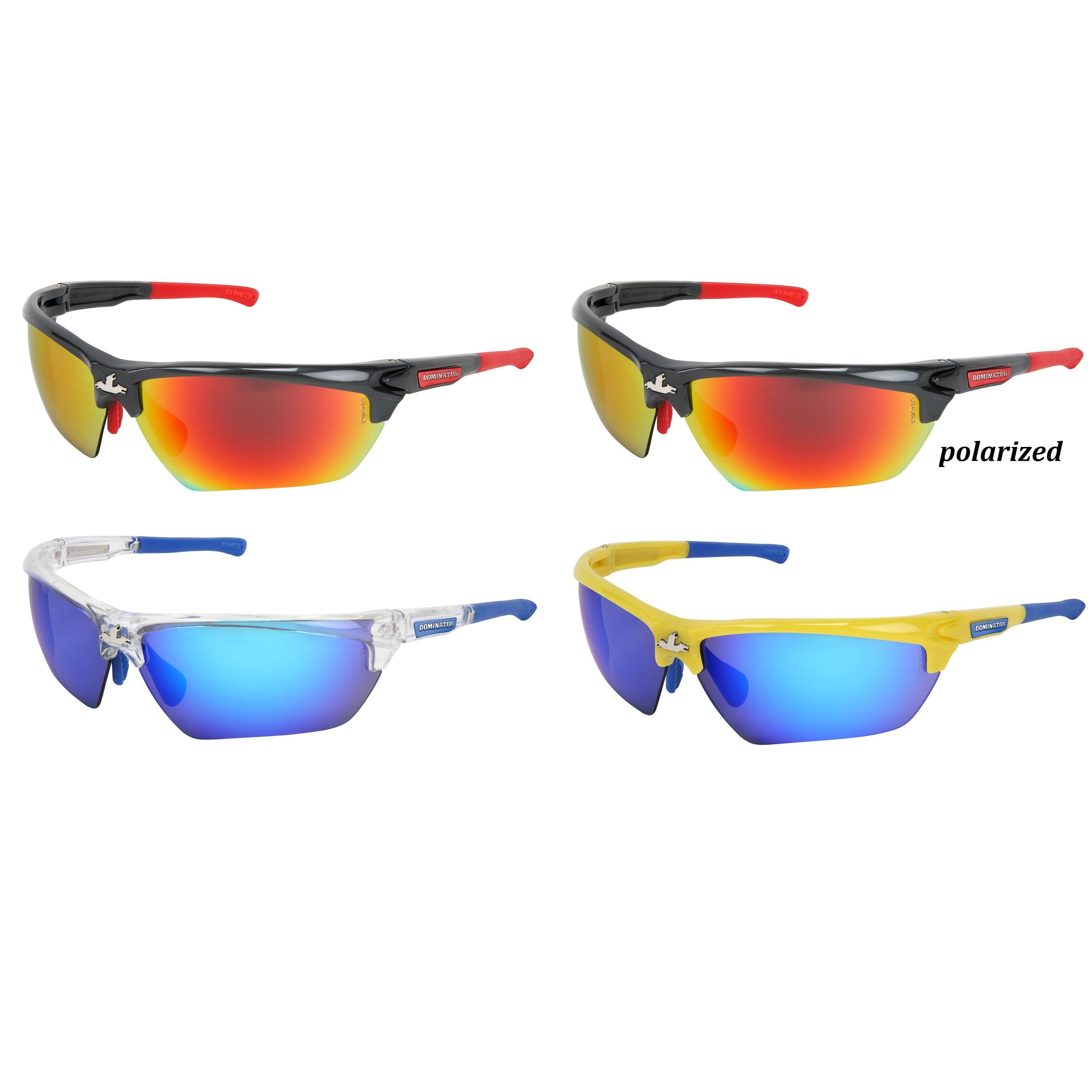 Dominator DM3 Safety Glasses with Adjustable Wire Core Temples — BHP