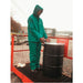 Dominator PVC/Polyester 2 Piece Suit, Jacket w/Inner Sleeve and Zipper Front, Bib Pants, Green, 3882 - BHP Safety Products