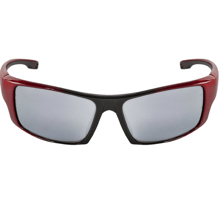 Dorado Silver Mirror Lens with Red to Black Frame, Safety Glasses - BH9117 - BHP Safety Products