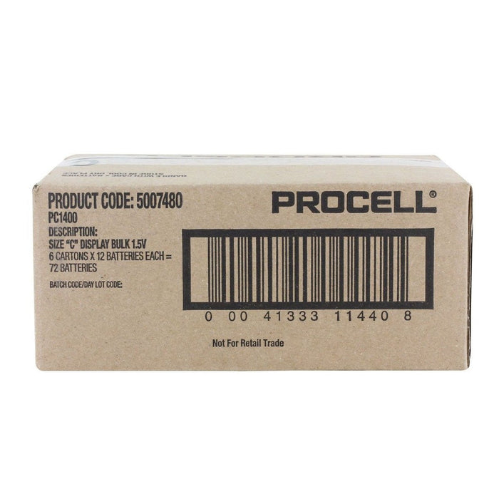 Duracell Procell Alkaline C Batteries, PC1400 - BHP Safety Products