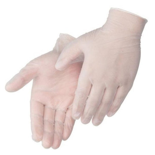 Duraskin Powder-Free 4 mil Disposable Vinyl Gloves, Clear, Food Grade, 100 Gloves per Box, T2910W - BHP Safety Products