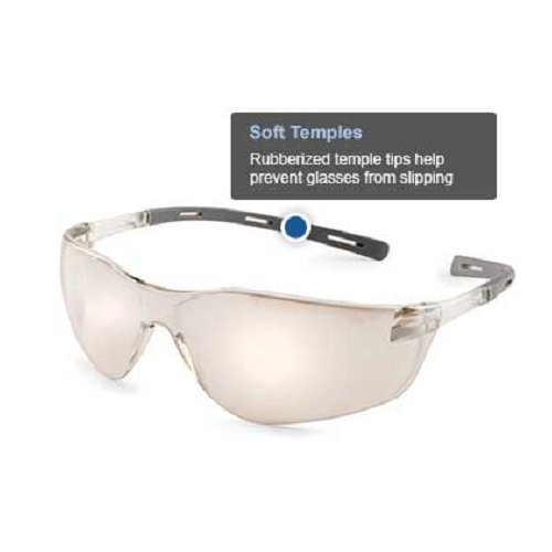 Ellipse Extreme Lightweight Safety Glasses with Soft Rubber Temples, Clear Lens with fX3 Premium Anti-Fog Coating - BHP Safety Products