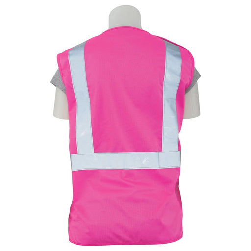 ERB S725 Women's Safety Vest with 2 Pockets, Break-Away Vest, Pink - BHP Safety Products