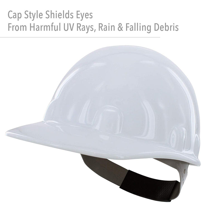 Fibre-Metal SuperEight Thermoplastic Cap-Style Hard Hat with 8-Point Ratchet Suspension - BHP Safety Products