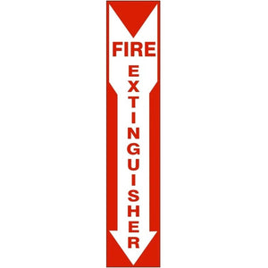 "FIRE EXTINGUISHER" - Safety Sign, Adhesive Vinyl, 4"x20" - BHP Safety Products