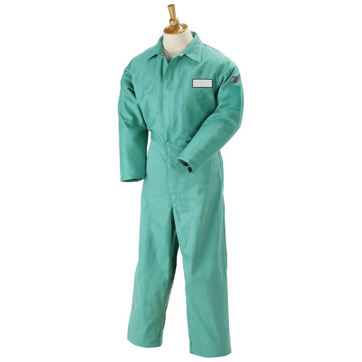 Flame-Resistant Cotton Coverall, Green, F9-32CA/PT - BHP Safety Products