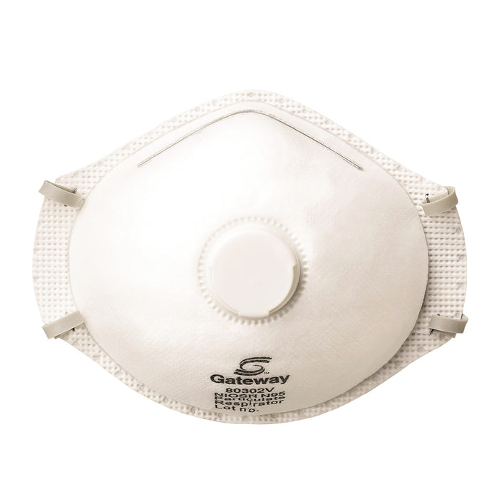 Gateway Safety TruAir Vented N95 Particulate Respirator Mask, 10/Box with Valve, 80302V - BHP Safety Products