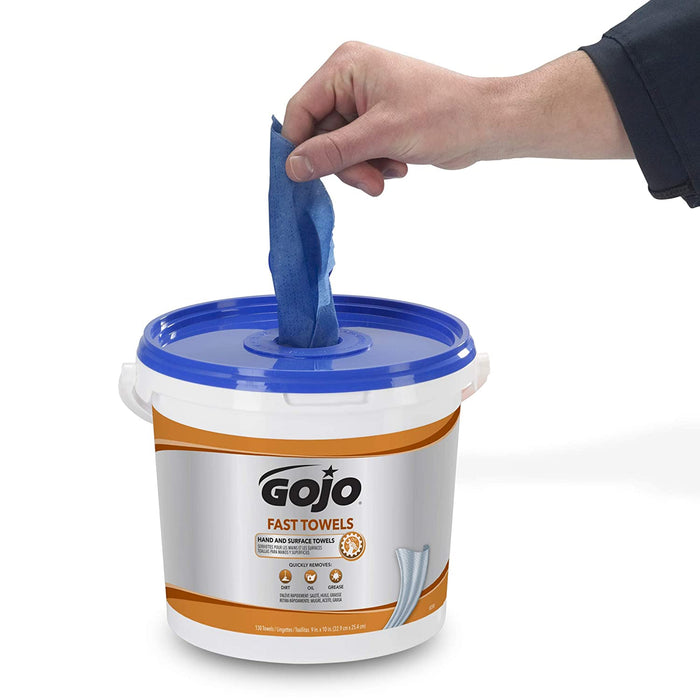 GOJO Fast Towels, 130 Count Bucket - BHP Safety Products