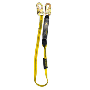 Guardian Fall Protection 01220 External Shock Lanyard, 6' Length, Polyester and Nylon Webbing, Steel Snap Hook - BHP Safety Products