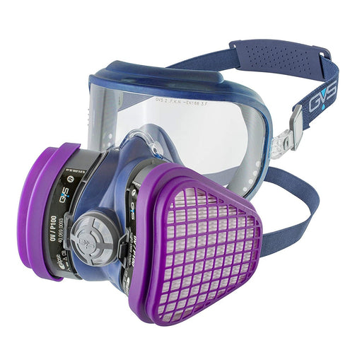 GVS Elipse Integra, Organic Vapor / P100 Half Mask Respirator with Goggles, Replaceable and Reusable Cartridge, 1 Each - BHP Safety Products