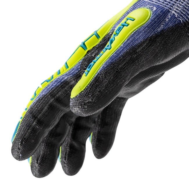 Hexarmor 2095 Rig Lizard, ANSI A6 Cut Resistant Glove, 13-gauge HPPE/Glass Blend Shell, PU Palm Coating, Back-of-hand Impact Exoskeleton (1 Pair) - BHP Safety Products