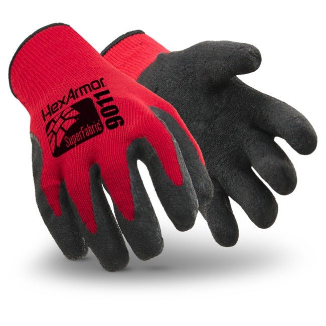 Hexarmor 9011, ANSI A7 Cut Resistant Glove, Red Cotton Shell & Wrinkle ...