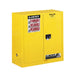 Justrite Flammable Safety Cabinet, 30 gallon, 44 inch Height, 2 Manual-Close Doors, Yellow - BHP Safety Products