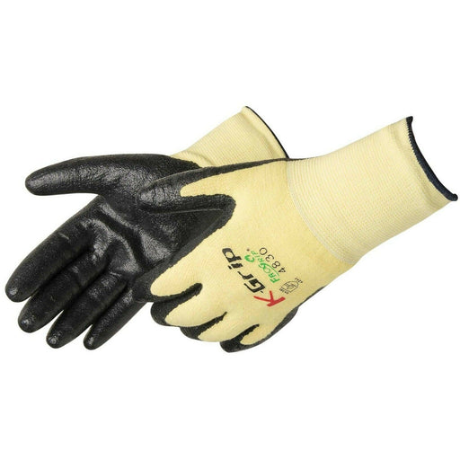 K-Grip ANSI A2 Cut Resistant Nitrile Coated Gloves with Yellow Aramid Shell - BHP Safety Products