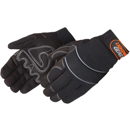 Lightning Gear Onyx Warrior Mechanic Gloves, 0915BK (1 Pair) - BHP Safety Products