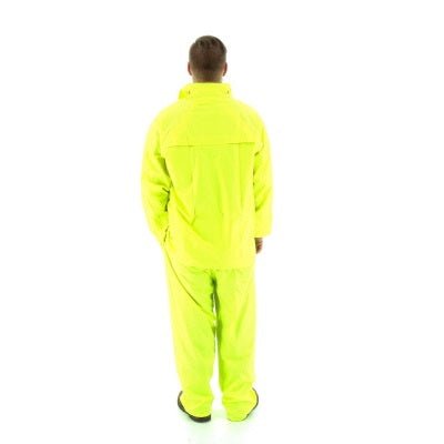 Majestic 2-Piece Hooded Waterproof Rain Suit, Hi-Visibility Yellow, 71-2040 - BHP Safety Products
