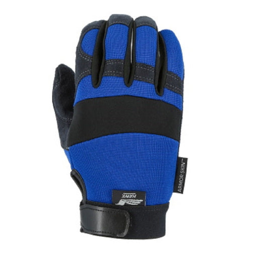 Majestic Glove 2137BL Amorskin Mechanics Gloves, Blue - BHP Safety Products