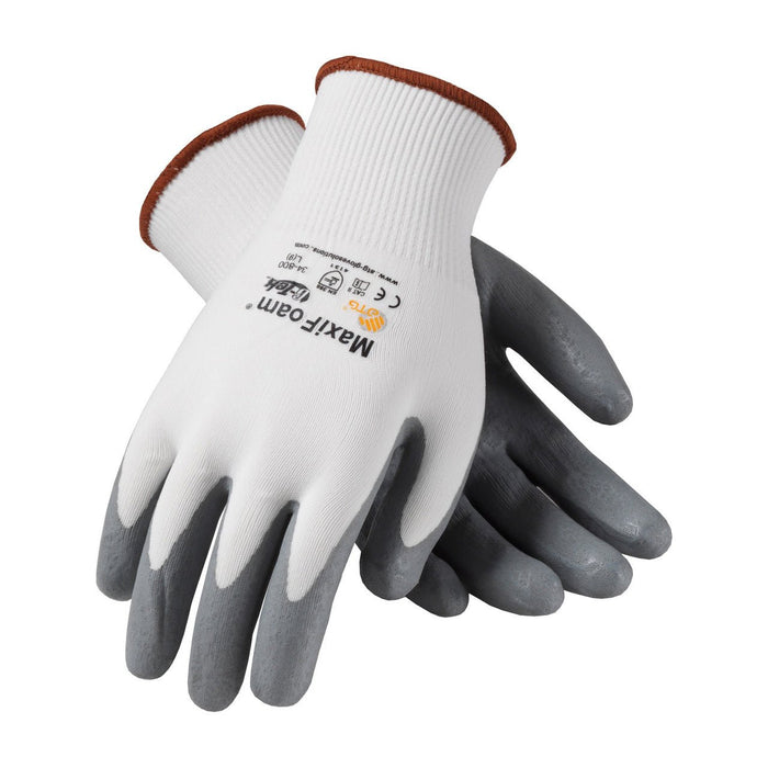 MaxiFoam® Premium Seamless Knit Nylon Glove with Nitrile Coated Foam Grip on Palm & Fingers - BHP Safety Products