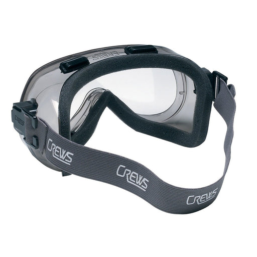 MCR Crews 2410 Safety Goggle, Indirect Vent, Rubber Strap, Smoke Frame and Clear Anti-Fog Lens - BHP Safety Products