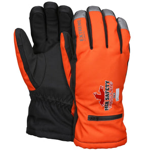 MCR Safety 983 Insulated Mechanics Gloves with Waterproof / Windproof Barrier, Elastic Snow and Ice Cuff, Hi-Vis Orange - BHP Safety Products
