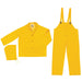 MCR Safety PVC/Polyester 3 Piece Rain Suit, Detachable Hood, Snap Front Jacket and Bib Pants, Yellow, 2003 - BHP Safety Products
