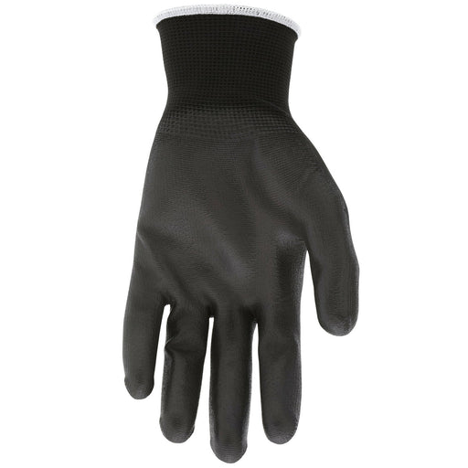 MCR Safety Work Gloves 13 Gauge Black Nylon Shell, Black Polyurethane Palm and Fingers, 9669 - BHP Safety Products