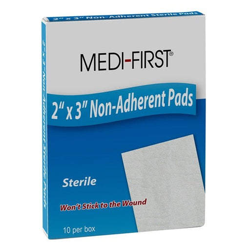 Medi-First 2"x3" Non-Adherent Sterile Pads, 10 Count/Box - BHP Safety Products