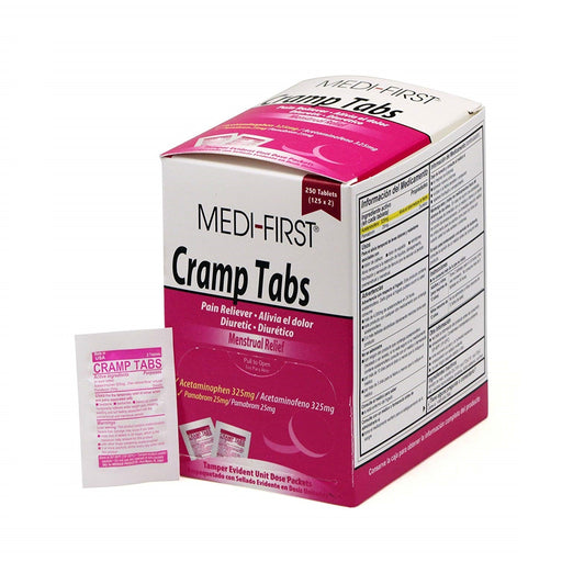 Medi-First Cramp Tabs Compare Active Ingredient to Tylenol® Menstrual Relief, 250 Tablets - BHP Safety Products
