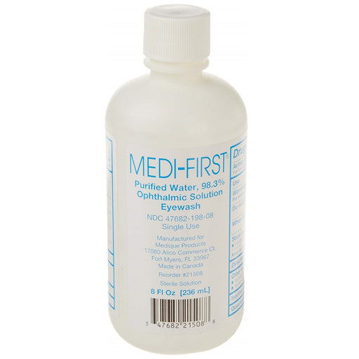 Medi-First Eye Wash Solution 8 Fl oz, 1 Bottle - BHP Safety Products