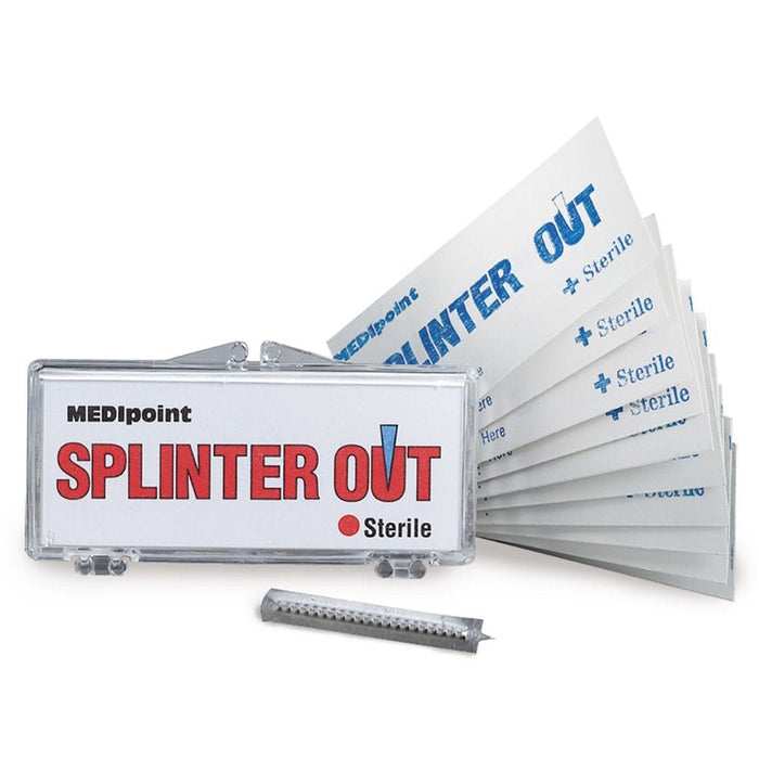 Medipoint Splinter Out Kit, Plastic Case of 10 Stainless Steel Removers - BHP Safety Products