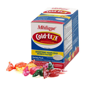 Medique Cold-Eeze Variety Pack - 4 Flavors - Shortens Your Cold, 25 per Box - BHP Safety Products