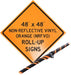 "MEN WORKING" Non-Reflective, Vinyl Roll-Up Sign, 48 x 48 - BHP Safety Products