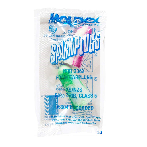Moldex 6604 SparkPlugs Uncorded, Disposable Earplugs NRR (Noise Reduction Rating) 33 Decibels - BHP Safety Products