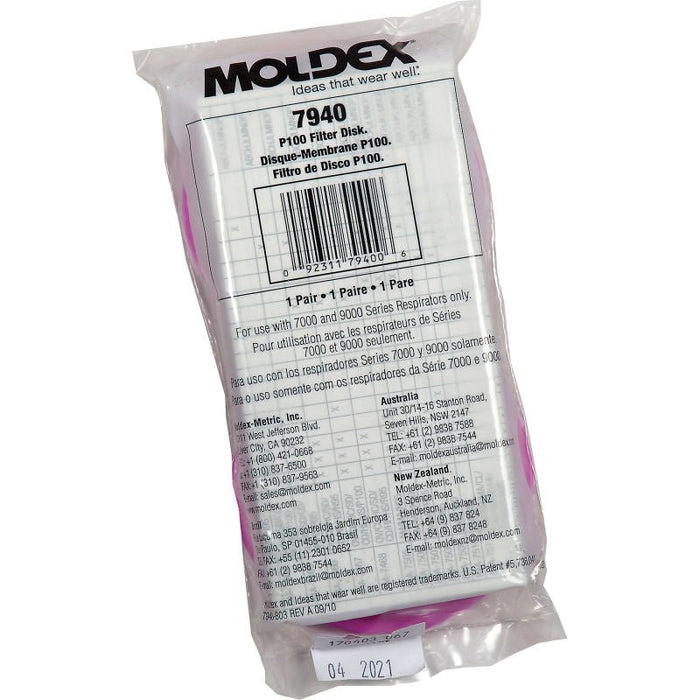 Moldex 7940 P100 Particulate Filter Disk For 7000/7800/9000 Series Respirators - BHP Safety Products