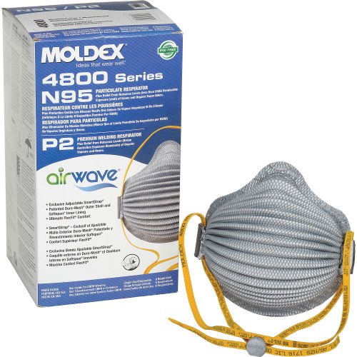 Moldex Airwave 4800N95 Plus Relief From Organic Vapors With SmartStrap & Full Foam (8 Masks/Box) Face Seal - BHP Safety Products