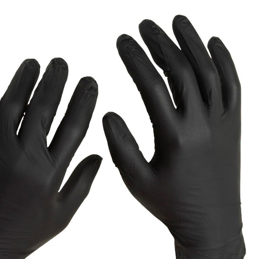 Night Angel Nitrile Exam, Powder Free Gloves, Black, 4 mil - BHP Safety Products