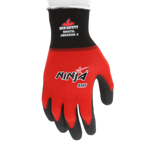 Ninja BNF (Breathable Nitrile Foam) Work Gloves, 18 Gauge Nylon / Spandex Shell, Nitrile Foam Coated Palm and Fingertips, N96970 - BHP Safety Products