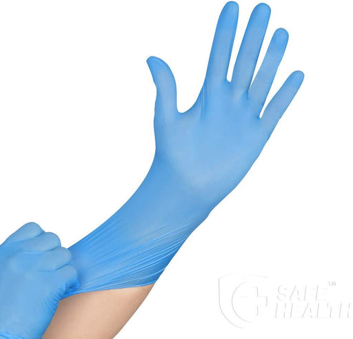 Nitro-V 5 Mil Vinyl Compound Disposable Gloves, Blue, Examination Grade - BHP Safety Products