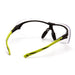 Onix SGR4910ST Clear H2X Anti-Fog Lens with Black/Hi-Vis Green Frame (1 Pair) - BHP Safety Products
