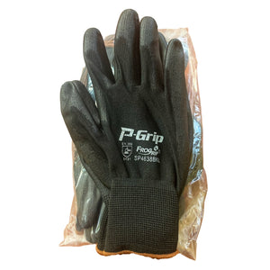 P-Grip Black Nylon/Polyurethane General Purpose Work Gloves with