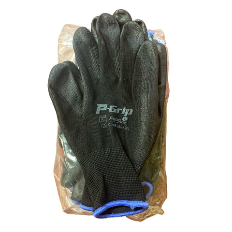 P-Grip Black Nylon/Polyurethane General Purpose Work Gloves with Black –  BHP Safety Products